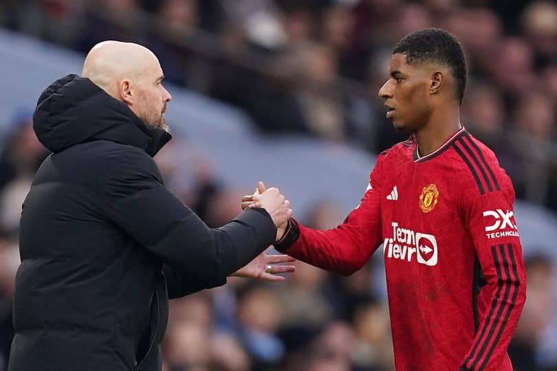 Rashford ganha parecer de ten Hag posteriormente ser menosprezado pela Inglaterra para a Eurocopa