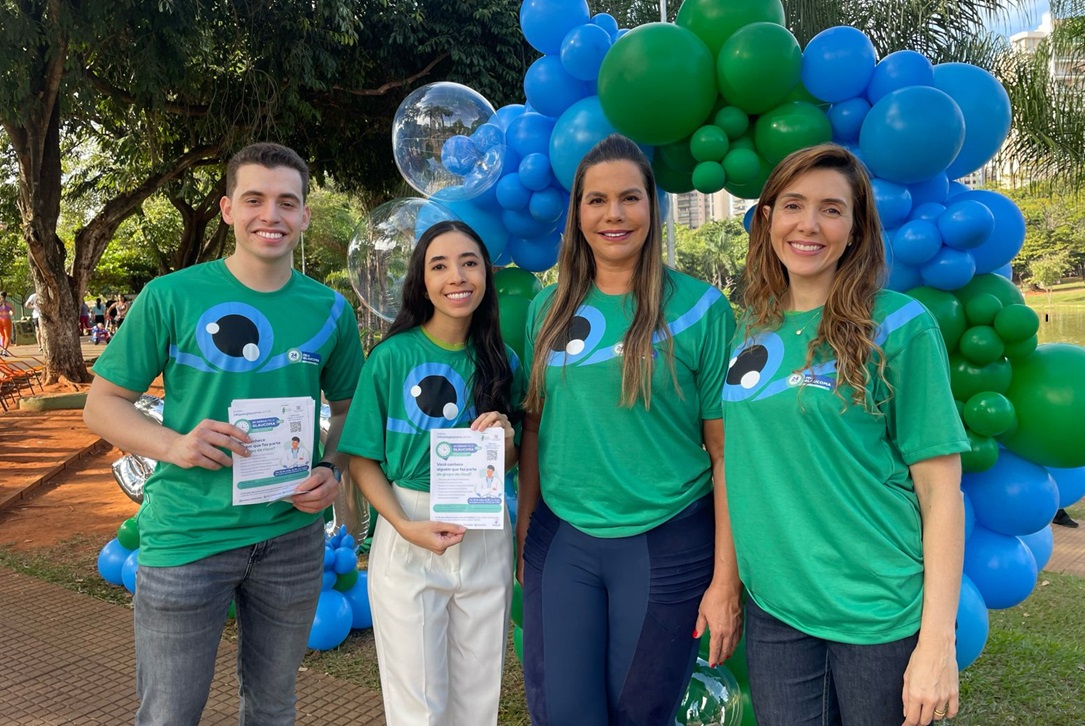 Ação em parques de Goiânia promove conscientização a cerca de perigos do glaucoma