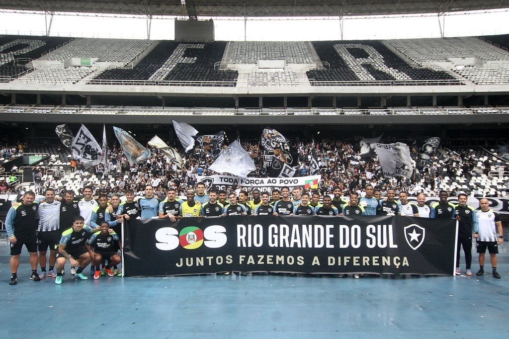 Porquê catástrofe no RS uniu Grêmio e Botafogo, adversários neste domingo, velo Brasiliano