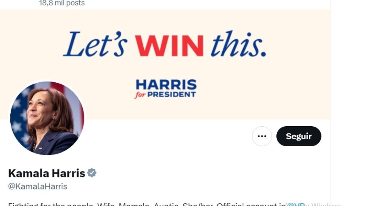 Redes de Biden e Kamala publicam moderno logotipo de campanha