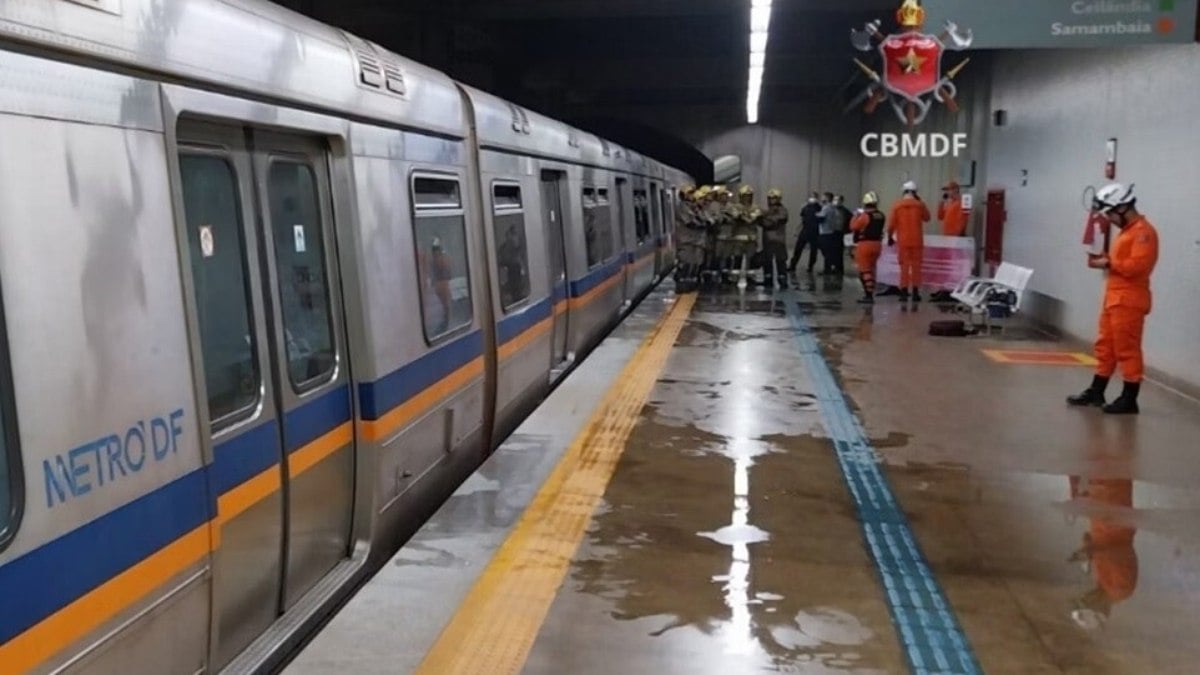 Perquisição vai estimar causas do queimada em trem do Metrô-DF