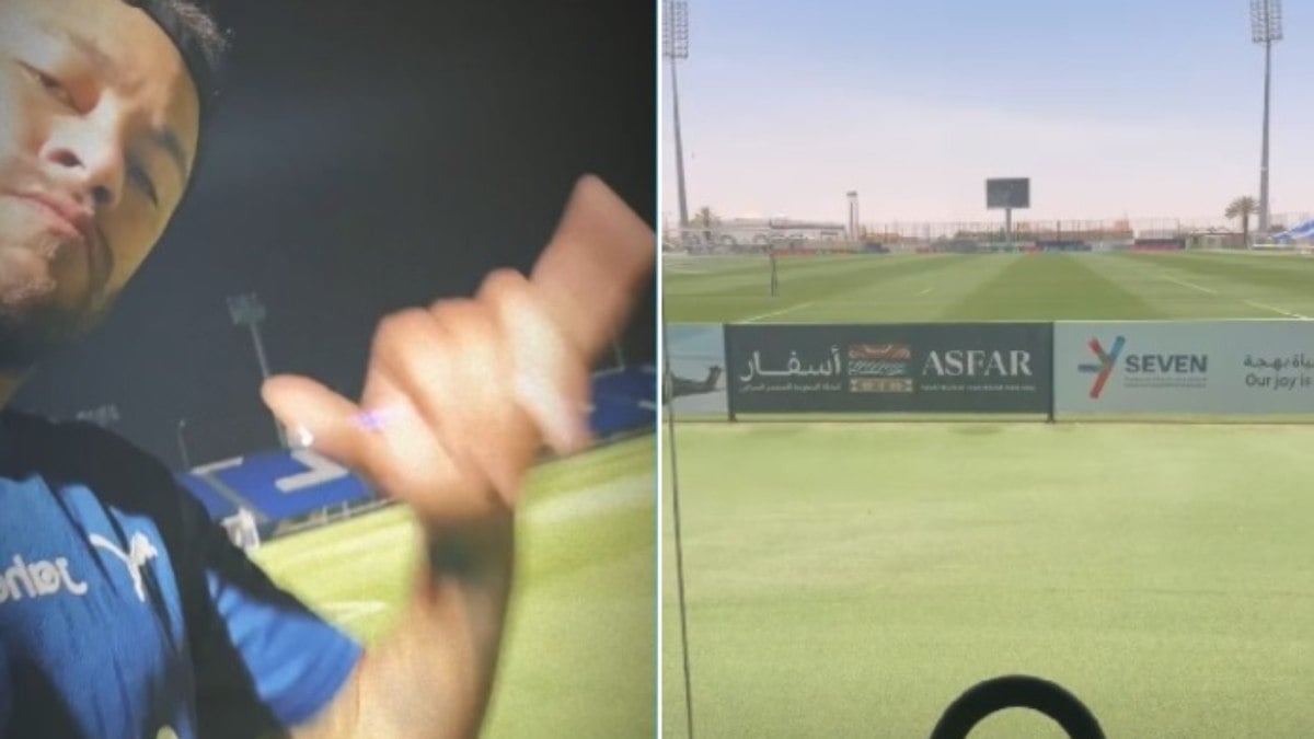 Neymar treina debaixo de ardor de 46ºC em canal ao estio na Arábia Saudita