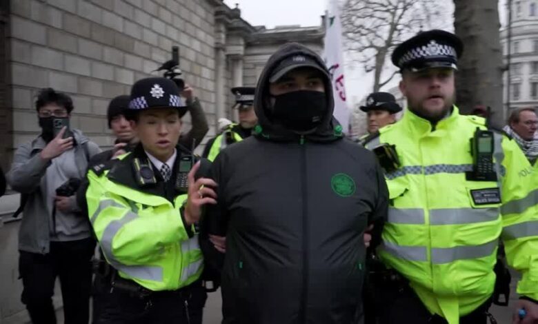 Polícia prende sete manifestantes pró-Palestina depois impugnação em Londres