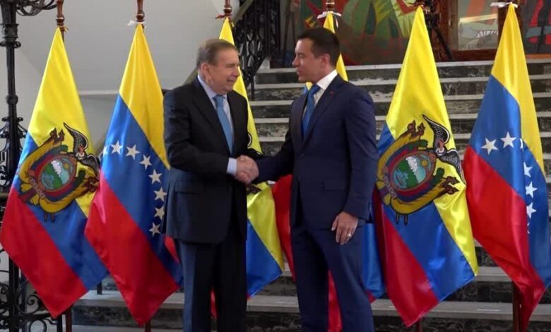 Presidente do Equador se reúne com Gonzalez, líder da protesto venezuelana