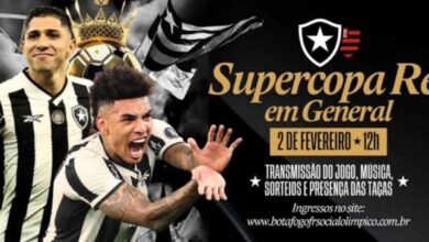 Botafogo x Fla, pela Supercopa Monarca, terá transmissão ao vivo em General Severiano