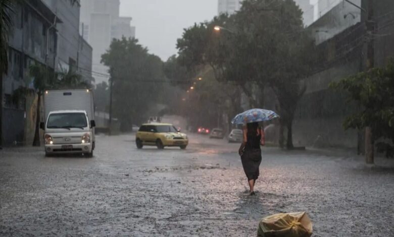 Inmet alerta para chuvas intensas na maior parcela do pátria; veja as regiões afetadas