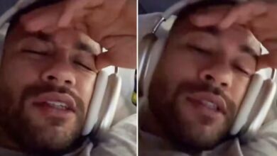 Em aeroplano, Neymar reclama de espaço do voo: ‘Jamais chega não’