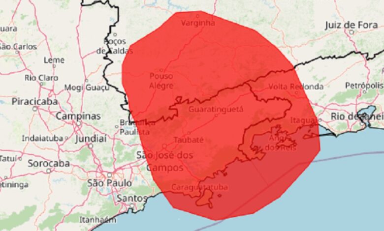 160 cidades de MG, SP e RJ estão em alerta purpúreo