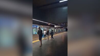 Traço 1-Azul do metrô retoma cômputo totalidade em seguida chuvas em SP