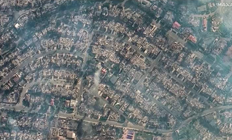 Veja imagens de antes e posteriormente dos incêndios em Los Angeles Veja imagens de antes e posteriormente dos incêndios em Los Angeles