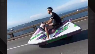 Varão será multado por pilotar ‘jet-ski’ na ponte Rio-Niterói, diz PRF; veja o vídeo