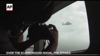 piloto chinês é alertado por aeroplano filipino