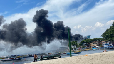 RJ: Bombeiros controlam lume em fábrica de azeite na Ilhéu do Governador